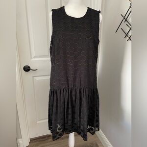 Sandra Darren Black Textured Dress, Size 12
